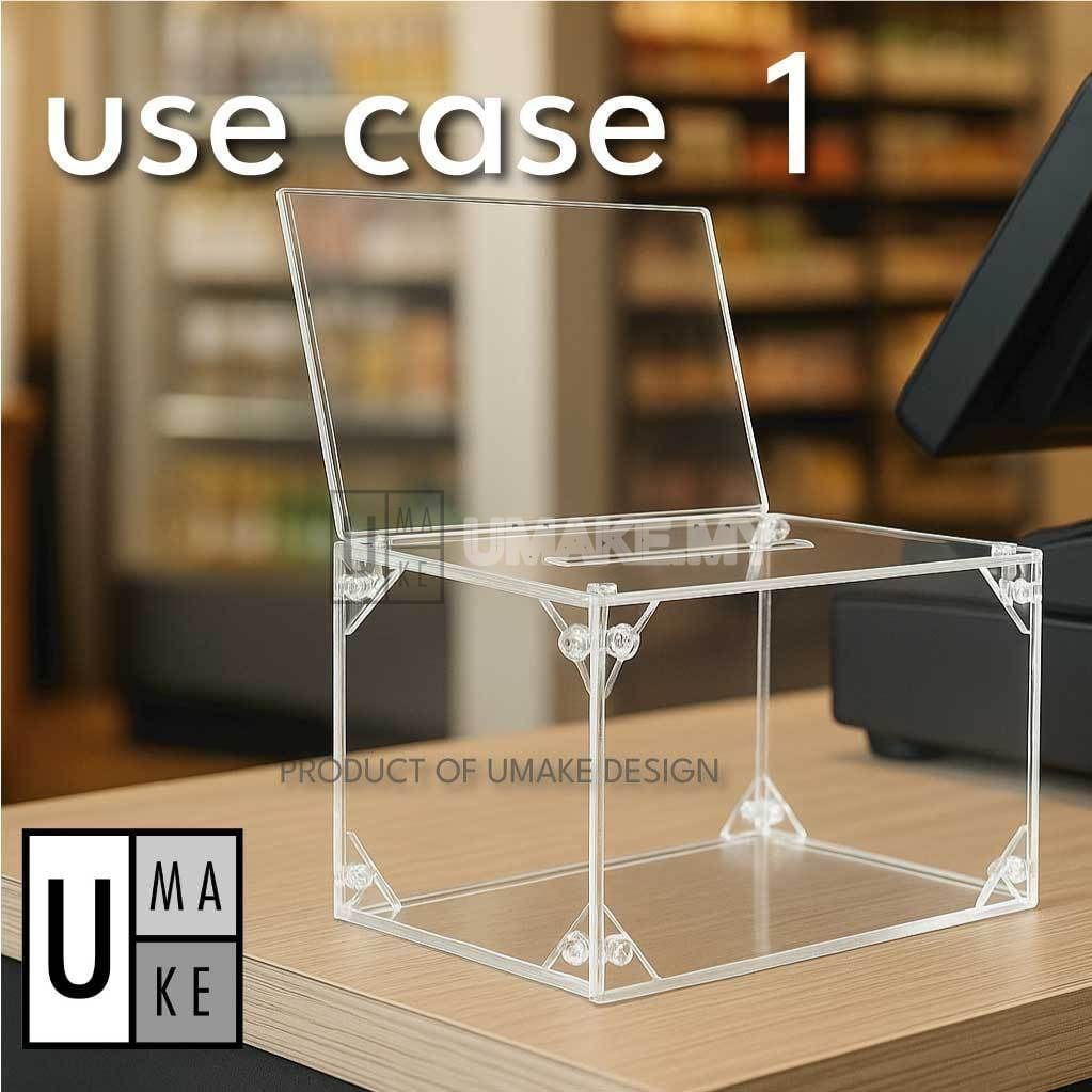 Acrylic Donation Box with Lock