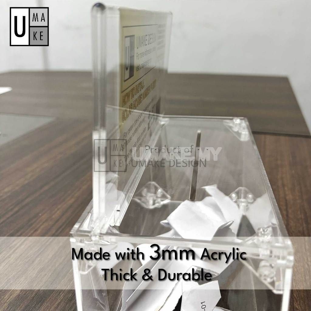 Acrylic Donation Box with Lock