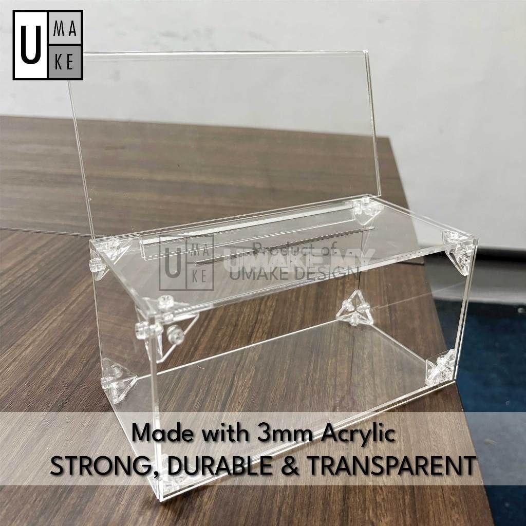 Acrylic Donation Box with Lock