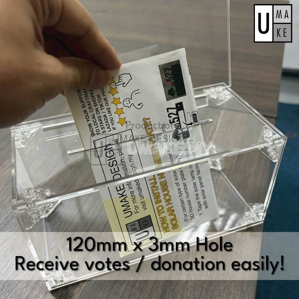 Acrylic Donation Box with Lock