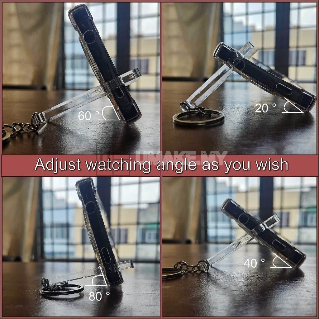 Acrylic Phone Holder Keychain (Custom Name)