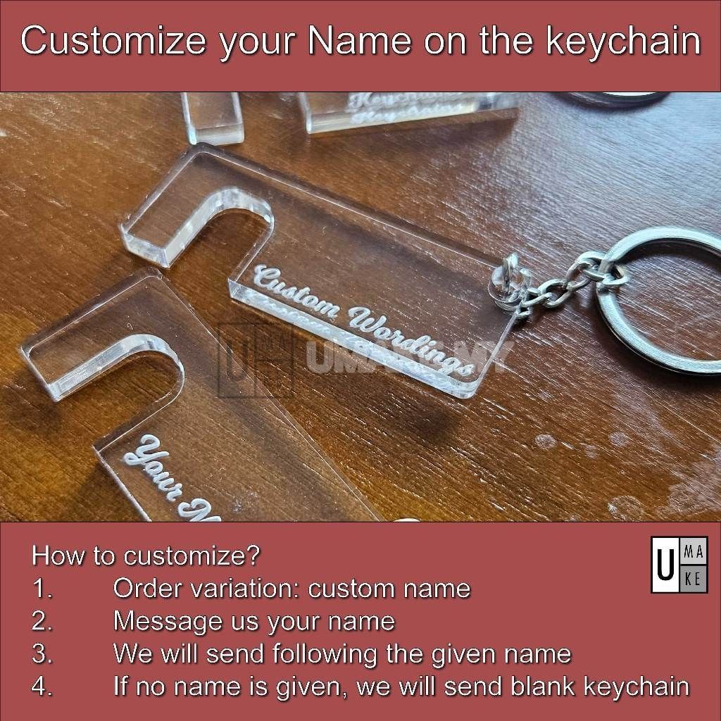 Acrylic Phone Holder Keychain (Custom Name)