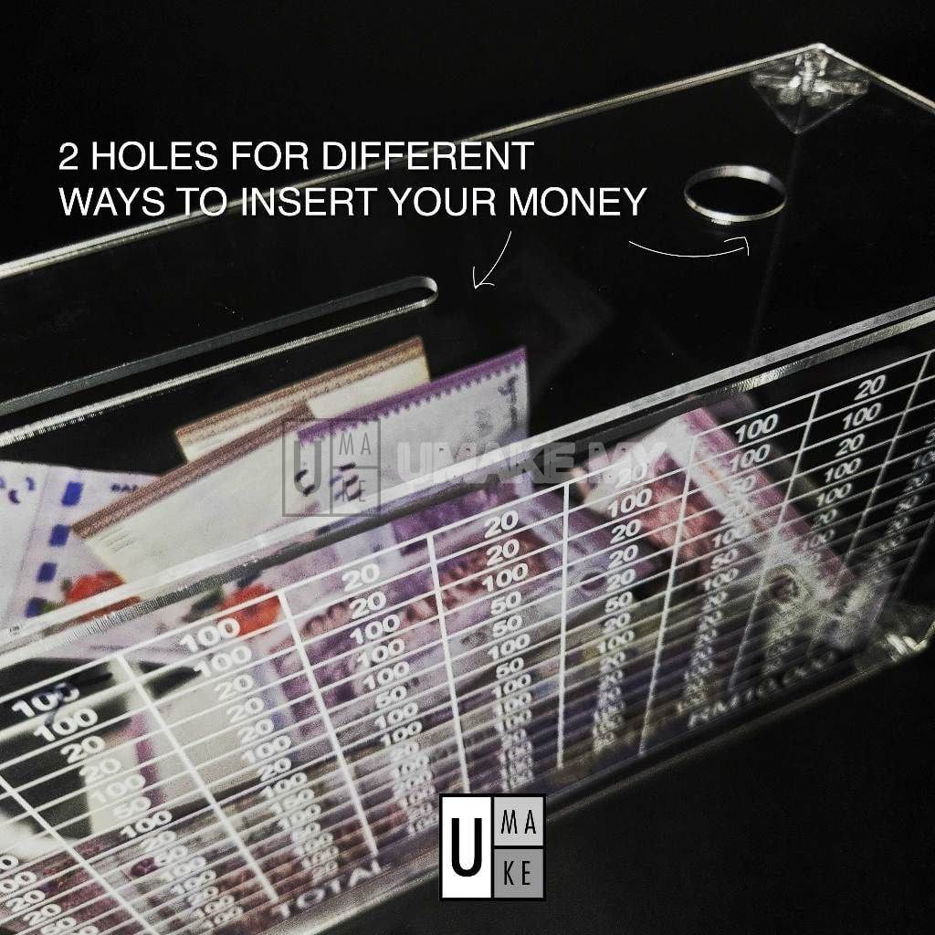 Acrylic Money Box with Counter (Large)