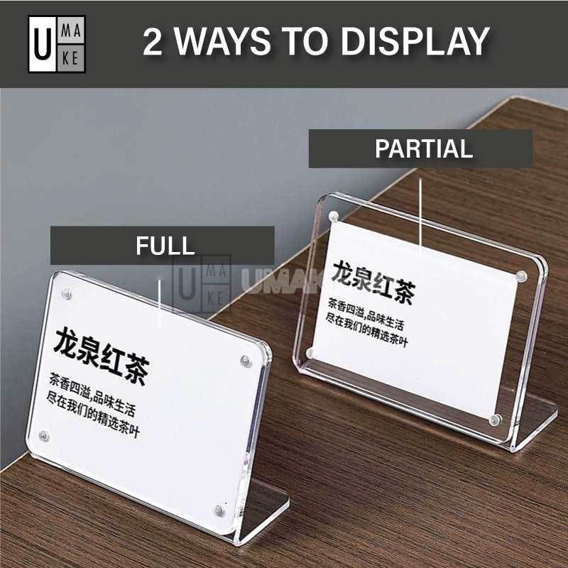 Acrylic Magnetic Card Stand (Price Tag / Menu)