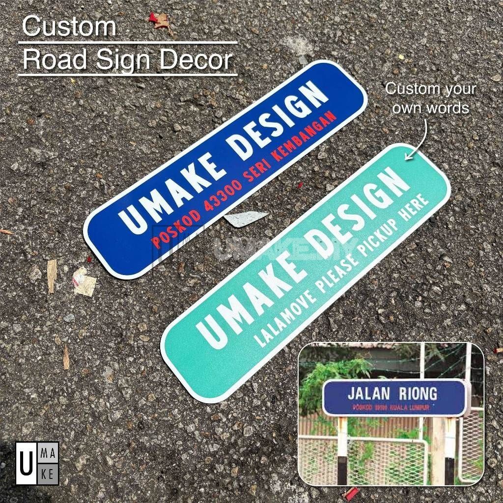Custom Malaysia Road Sign Decor Plate