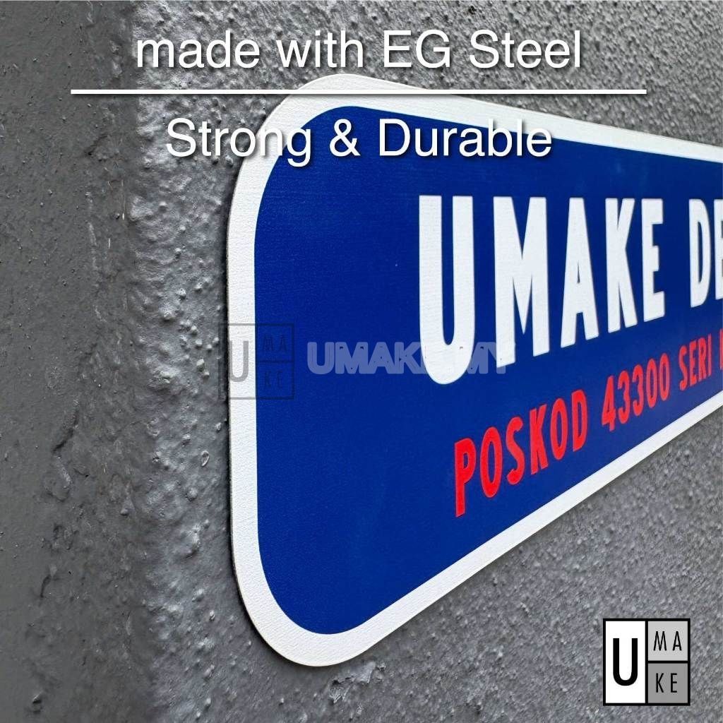 Custom Malaysia Road Sign Decor Plate