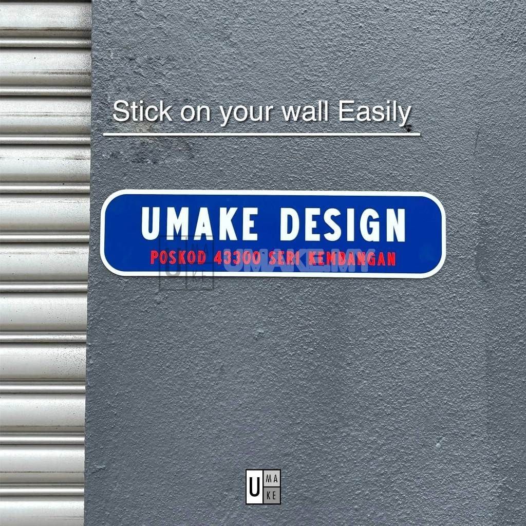 Custom Malaysia Road Sign Decor Plate