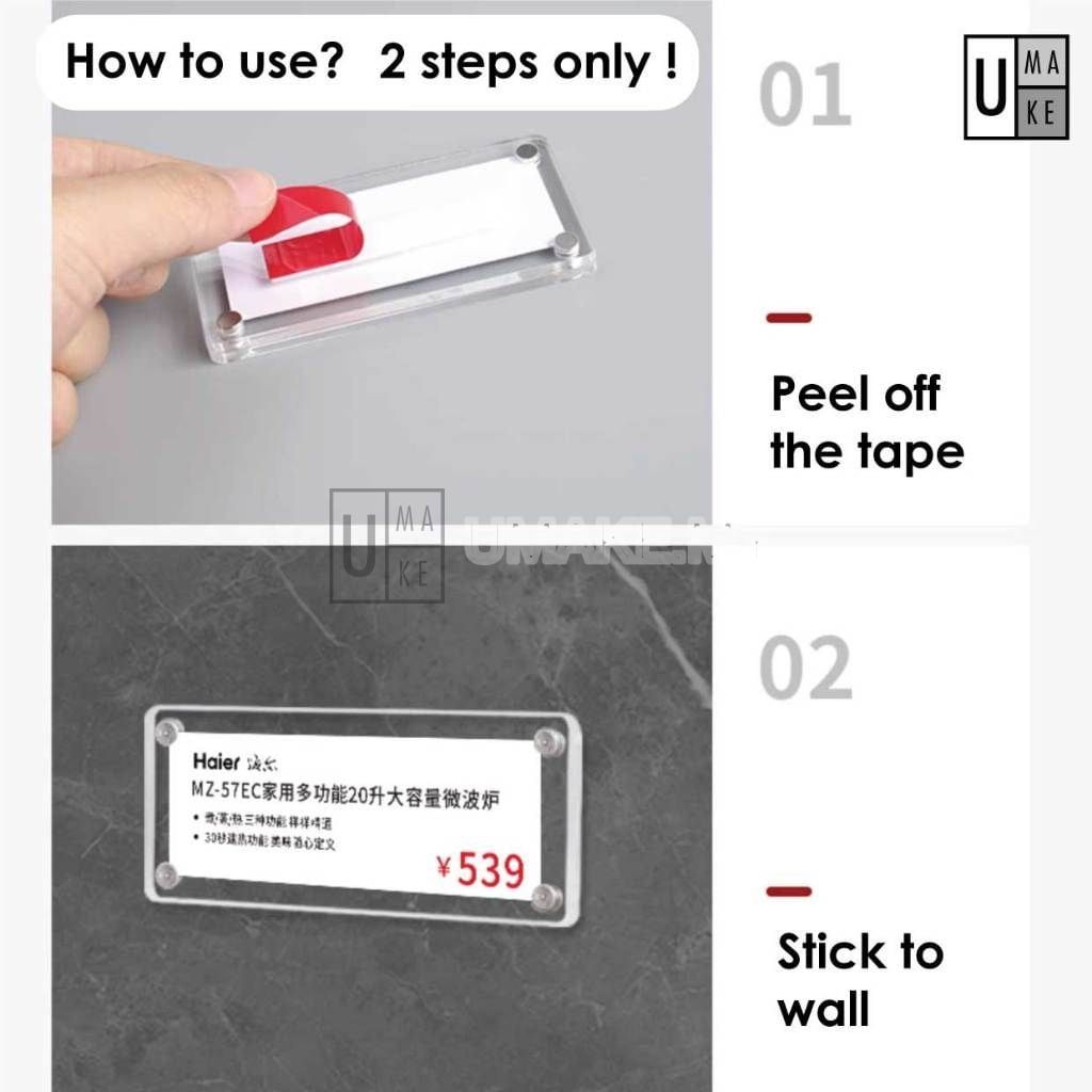 Magnetic Acrylic Price Tag Holder
