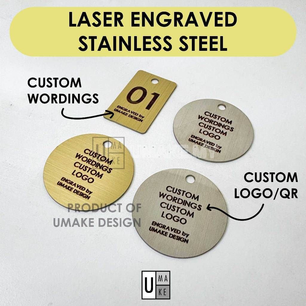 Stainless Steel Industrial Label Tags (5pcs)
