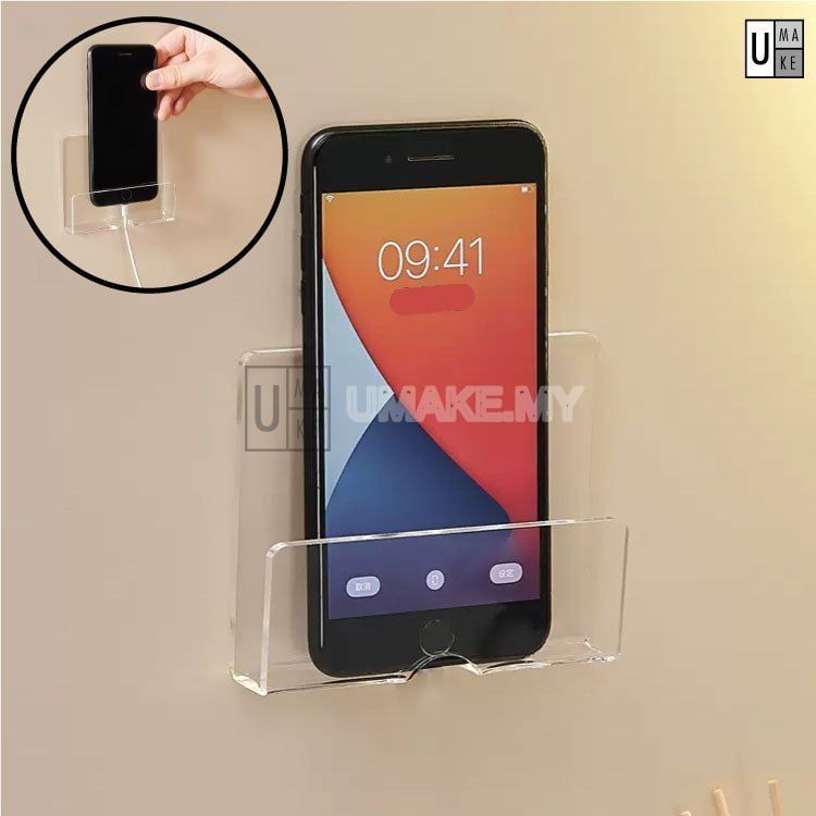 Acrylic Wall-Mounted Phone Holder