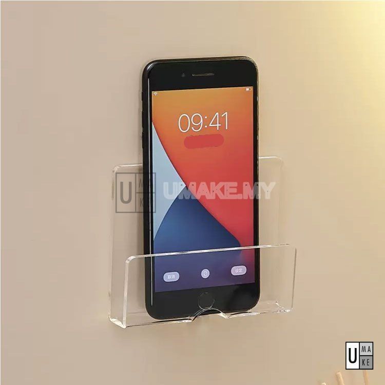 Acrylic Wall-Mounted Phone Holder