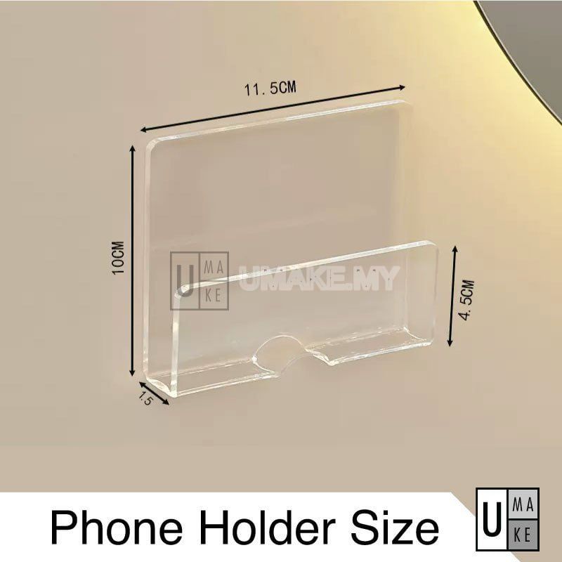 Acrylic Wall-Mounted Phone Holder