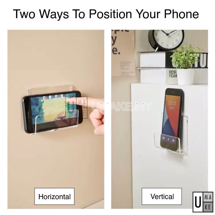 Acrylic Wall-Mounted Phone Holder