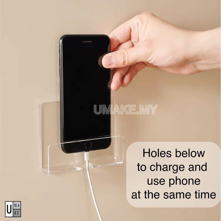 Acrylic Wall-Mounted Phone Holder