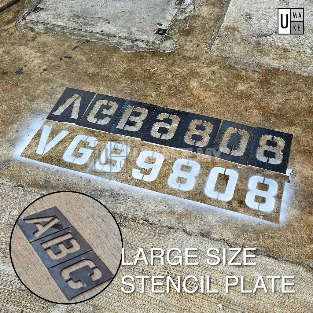 Steel Stencil Plate (A-Z / 0-9) — 100mm & 150mm