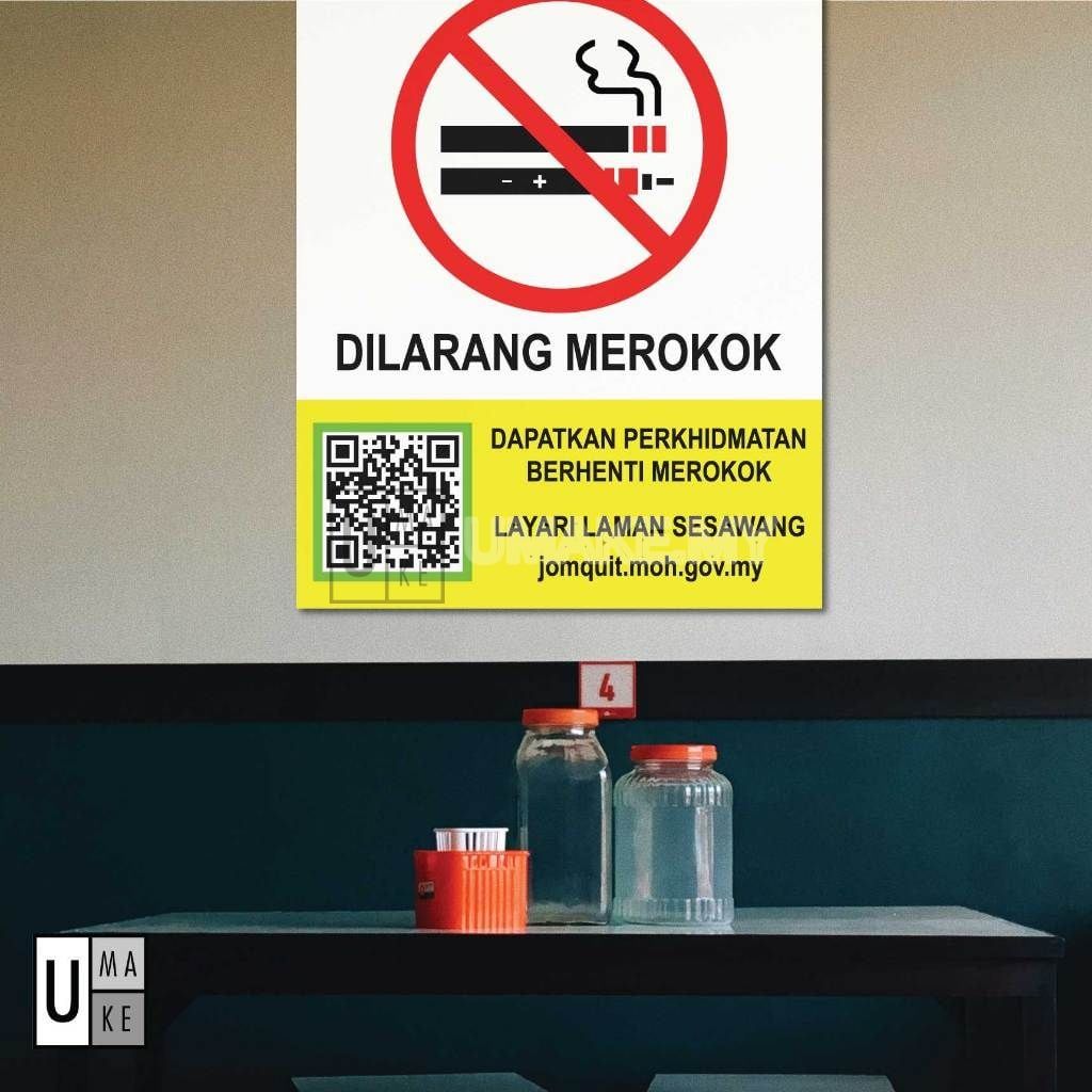 No Smoking & No Vaping Sign (All Sizes, KKM)