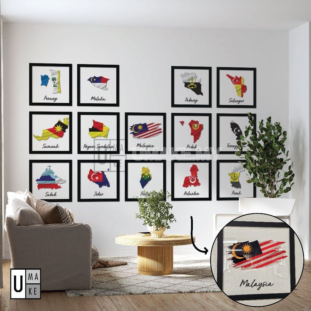 Malaysia State Flag Wall Art