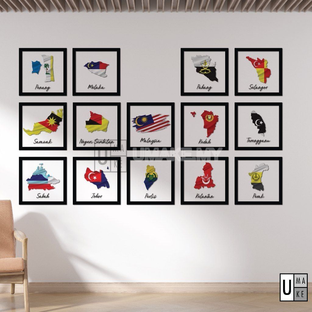 Malaysia State Flag Wall Art