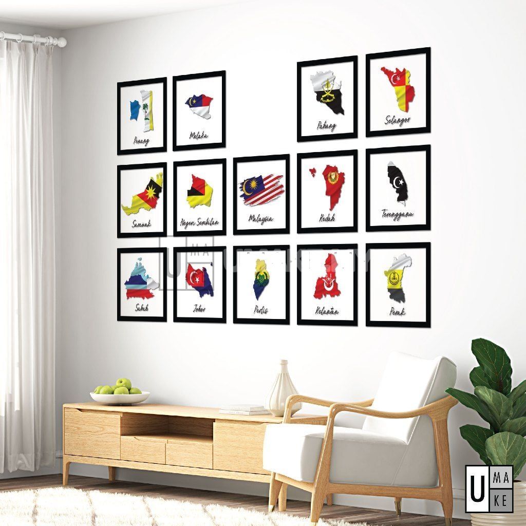 Malaysia State Flag Wall Art
