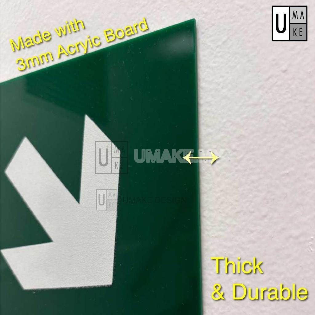 Acrylic Emergency Exit Sign