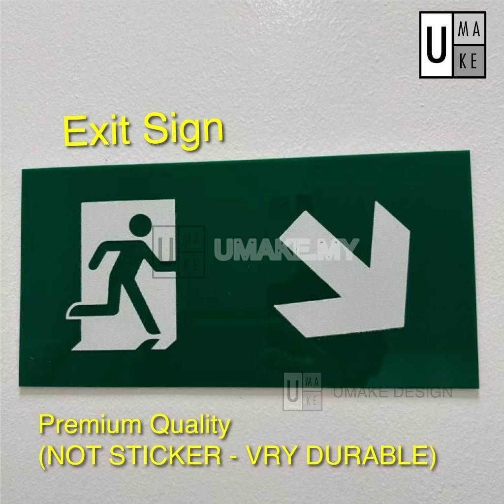 Acrylic Emergency Exit Sign