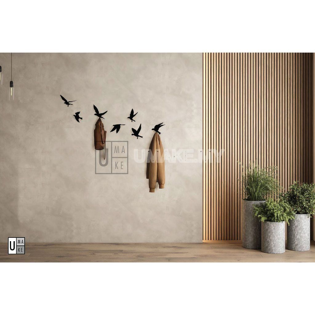 Bird Wall Hooks Set (Steel)
