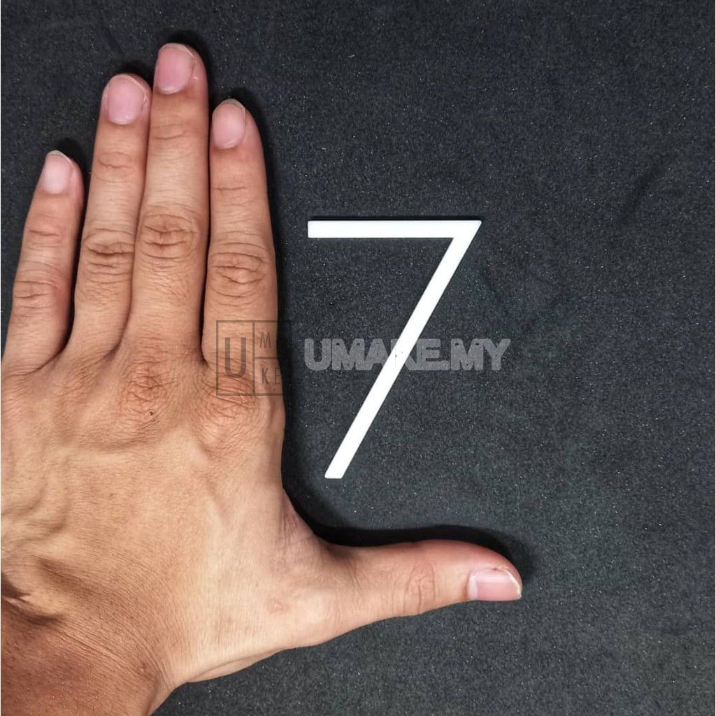 White Floating Acrylic Numbers