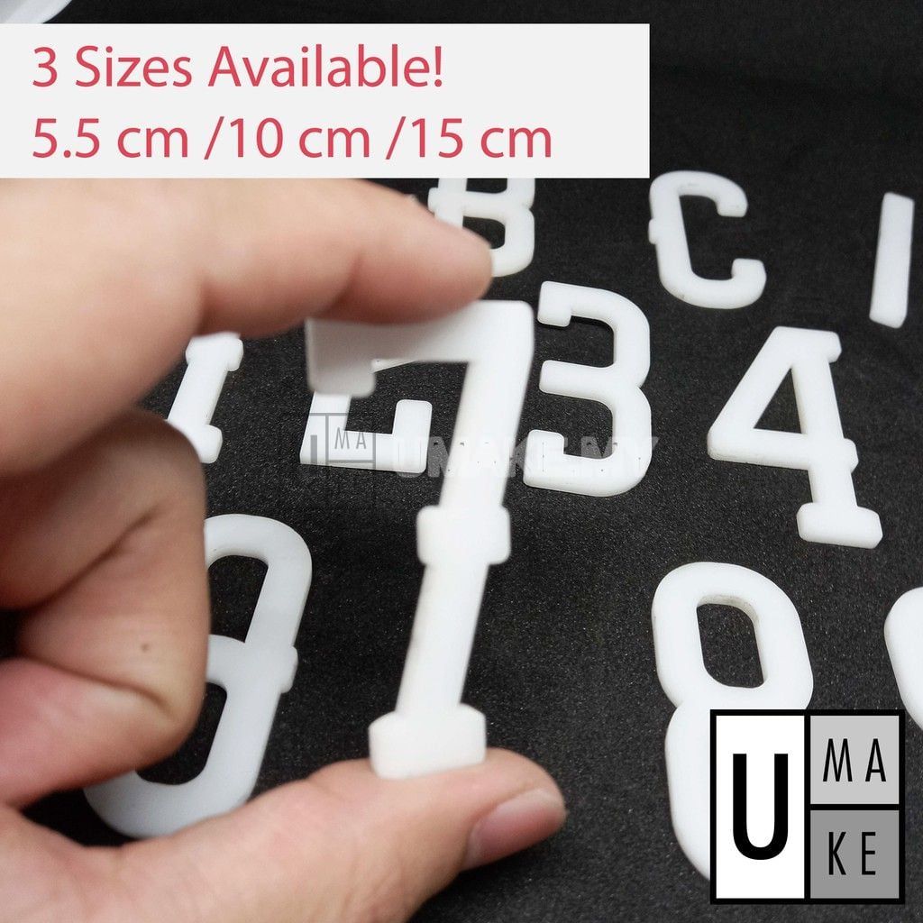 White Acrylic House Number (IKEA Style)