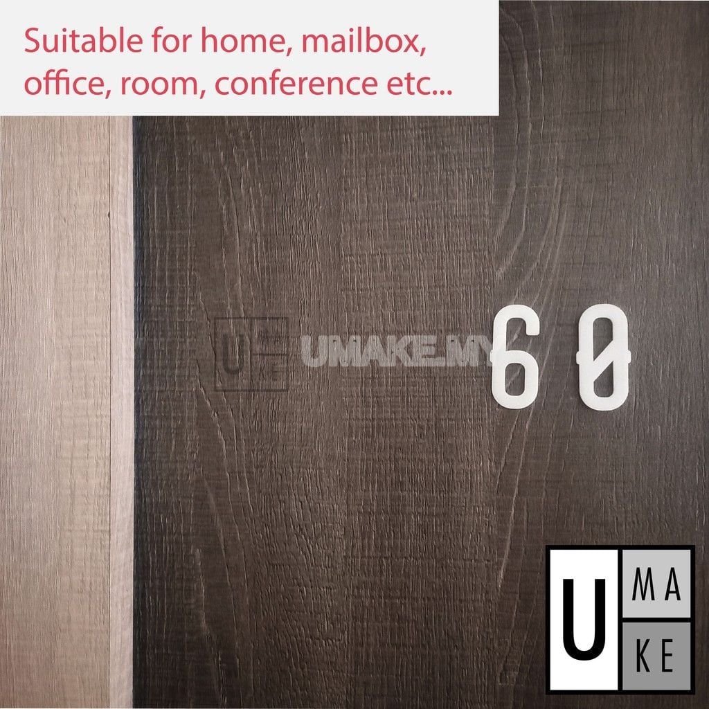 White Acrylic House Number (IKEA Style)