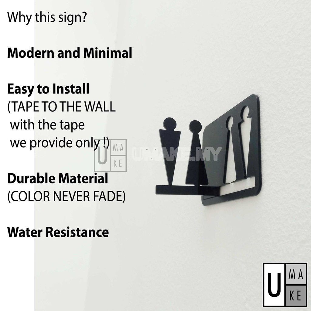 3D Pop-Up Toilet Sign