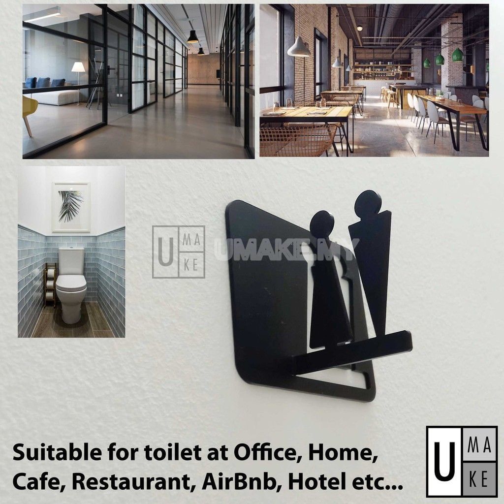 3D Pop-Up Toilet Sign