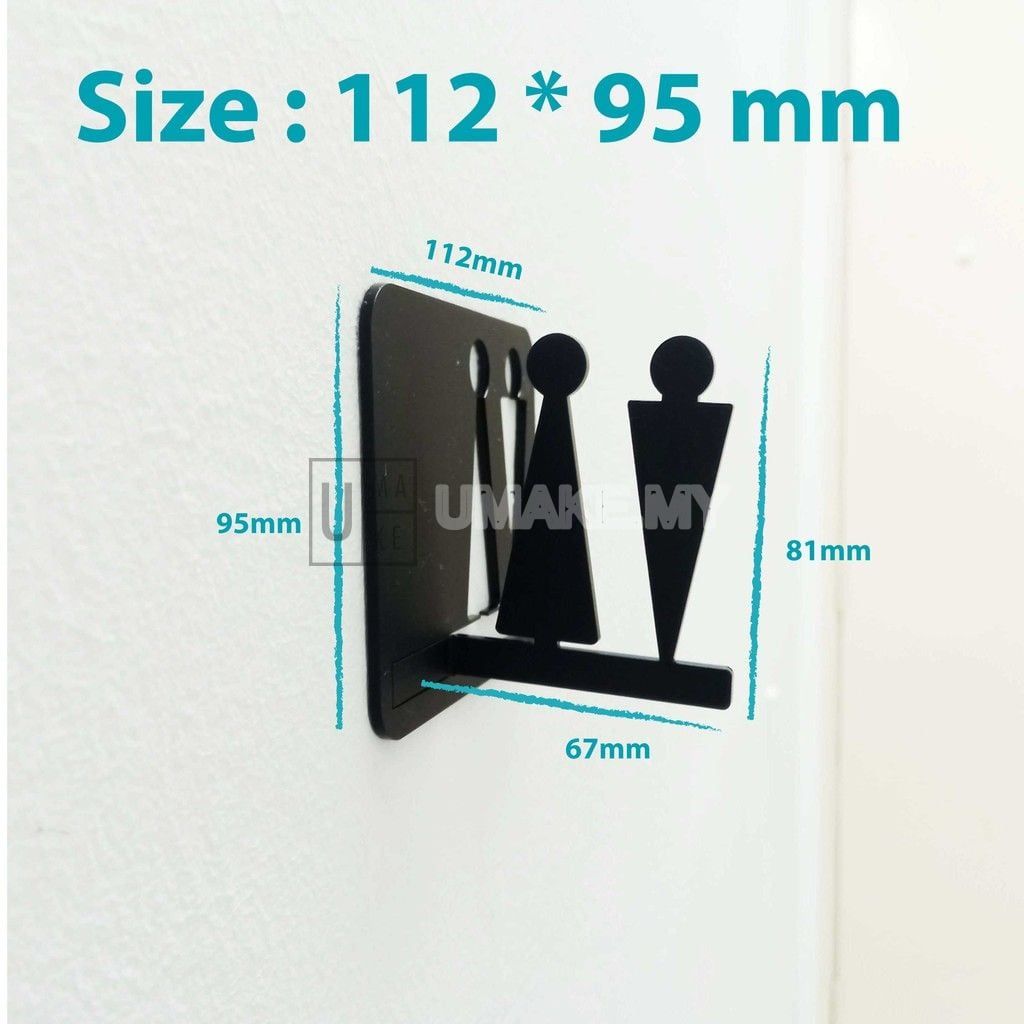 3D Pop-Up Toilet Sign