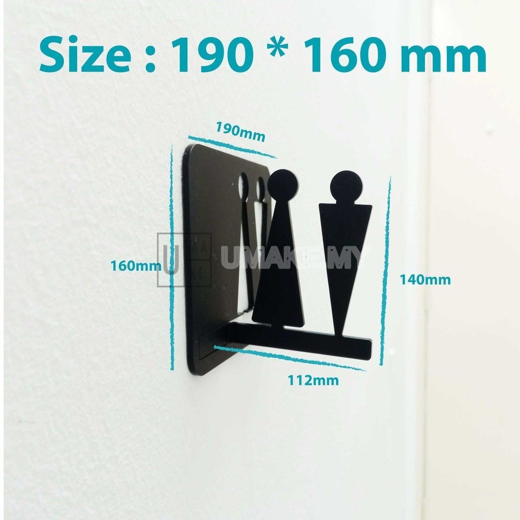 3D Pop-Up Toilet Sign