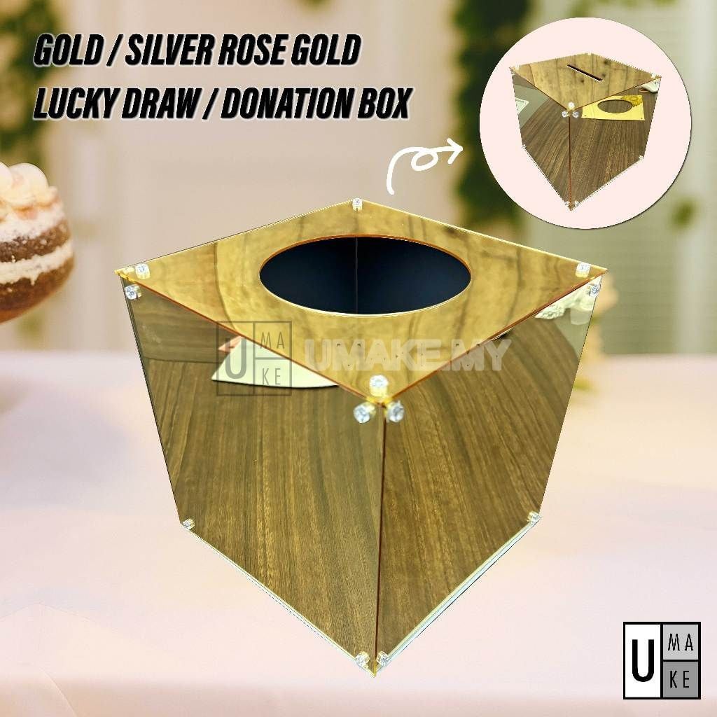 Mirror Acrylic Lucky Draw & Suggestion Box