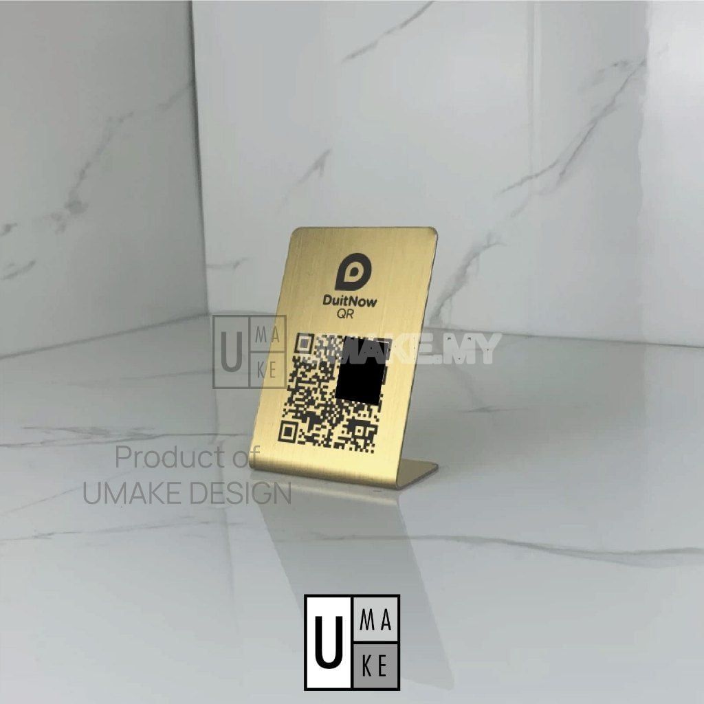 Stainless Steel DuitNow QR Code Stand