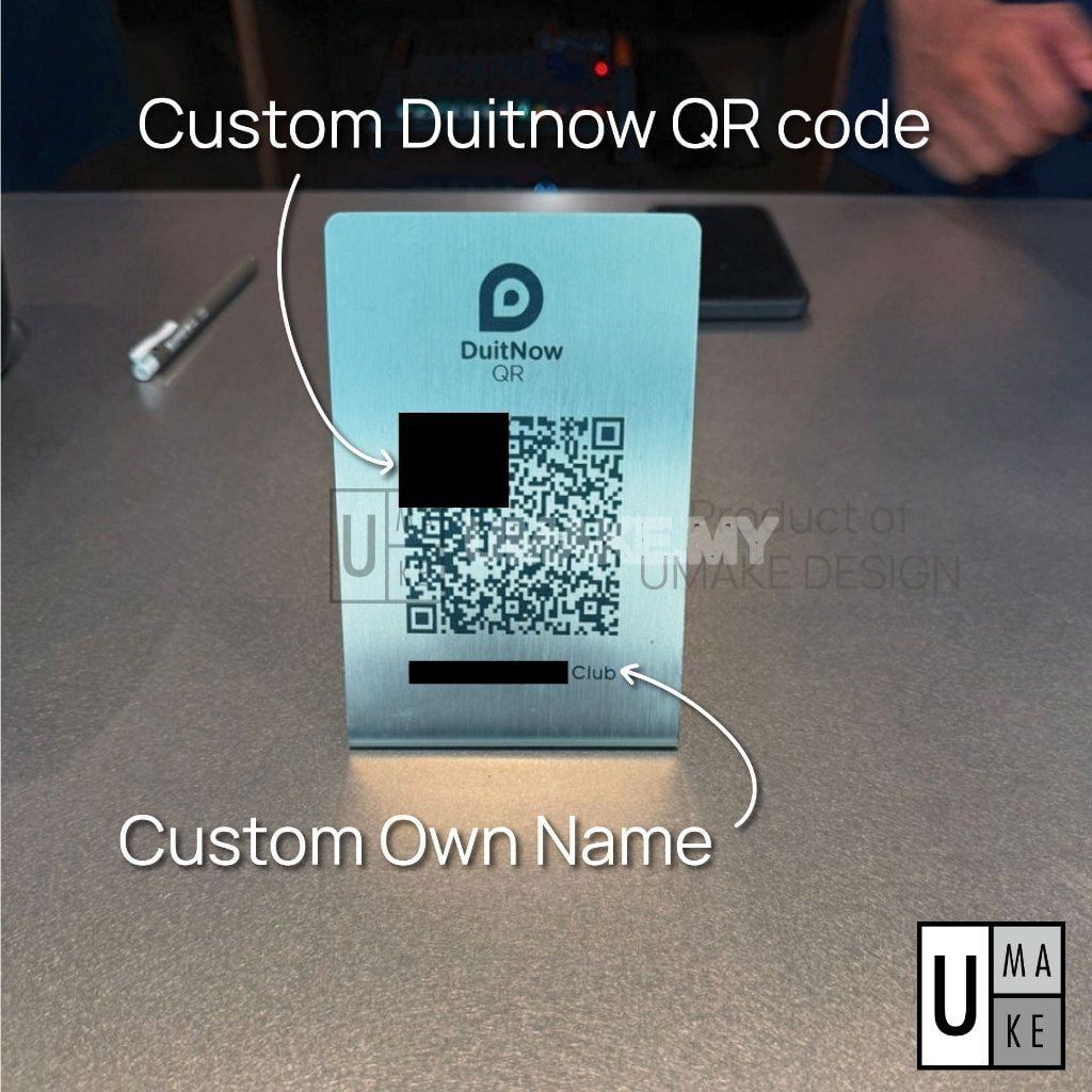 Stainless Steel DuitNow QR Code Stand