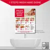 Hand Washing 7 Steps Sign view 2