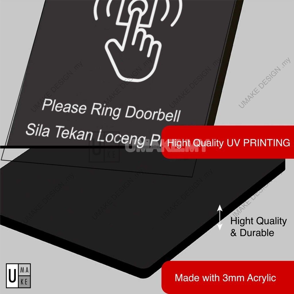 Modern Acrylic Signage (Square 10cm)