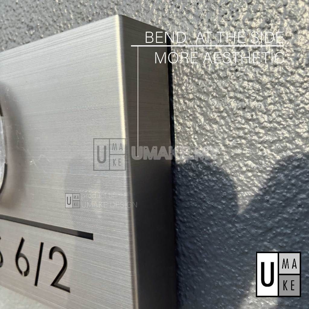 Stainless Steel House Number Plate (Custom)
