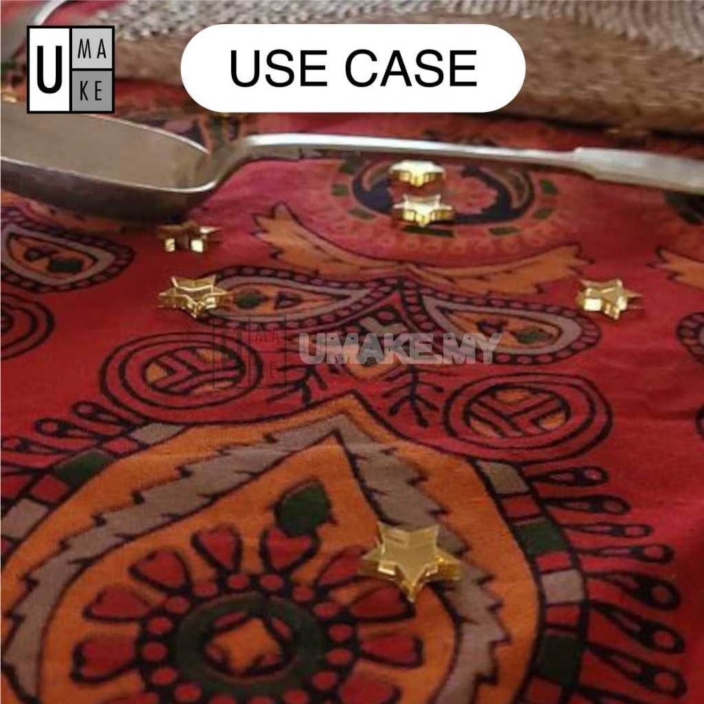 Gold & Silver Mirror Acrylic Star Craft Pieces