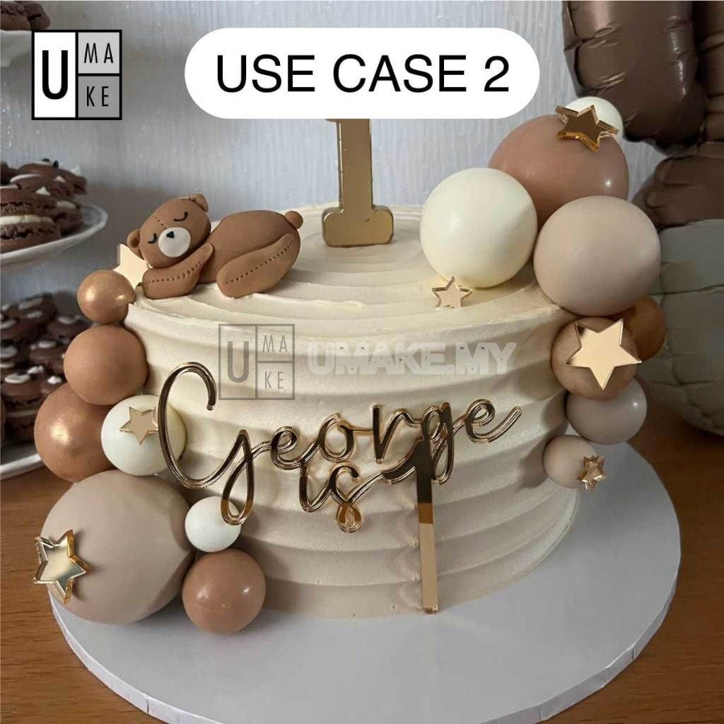 Gold & Silver Mirror Acrylic Star Craft Pieces