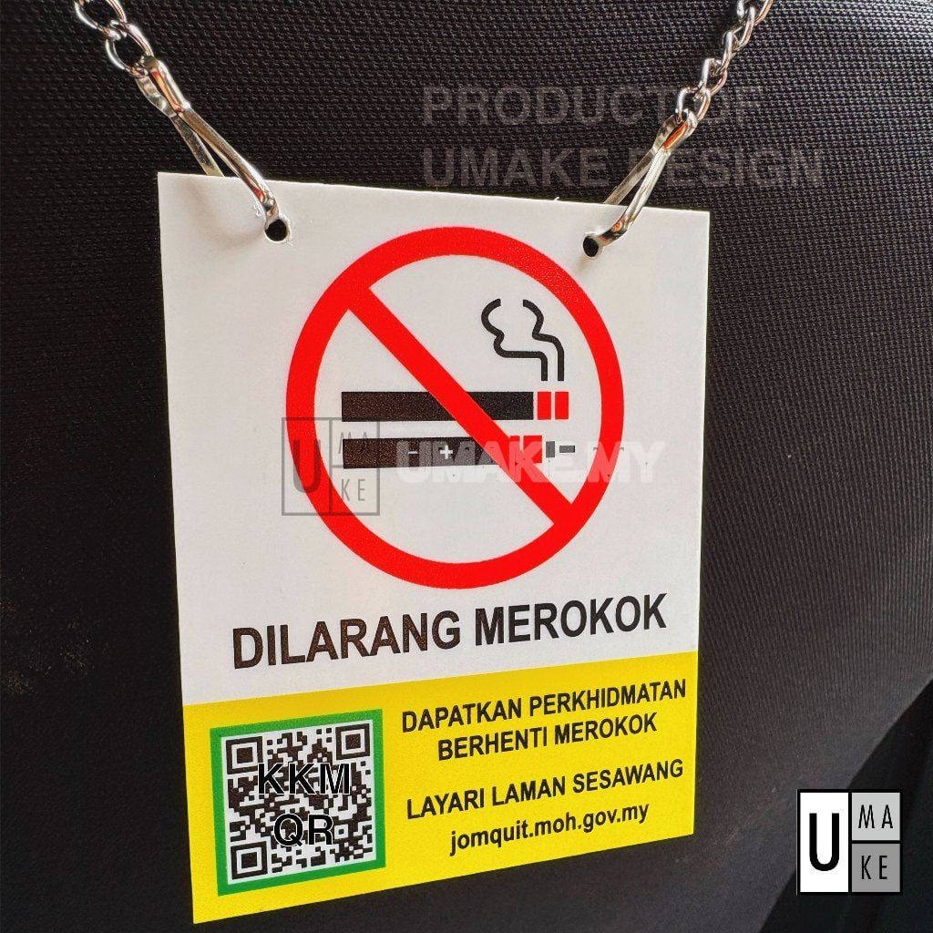 No Smoking Sign for Grab / E-Hailing Cars (KKM)