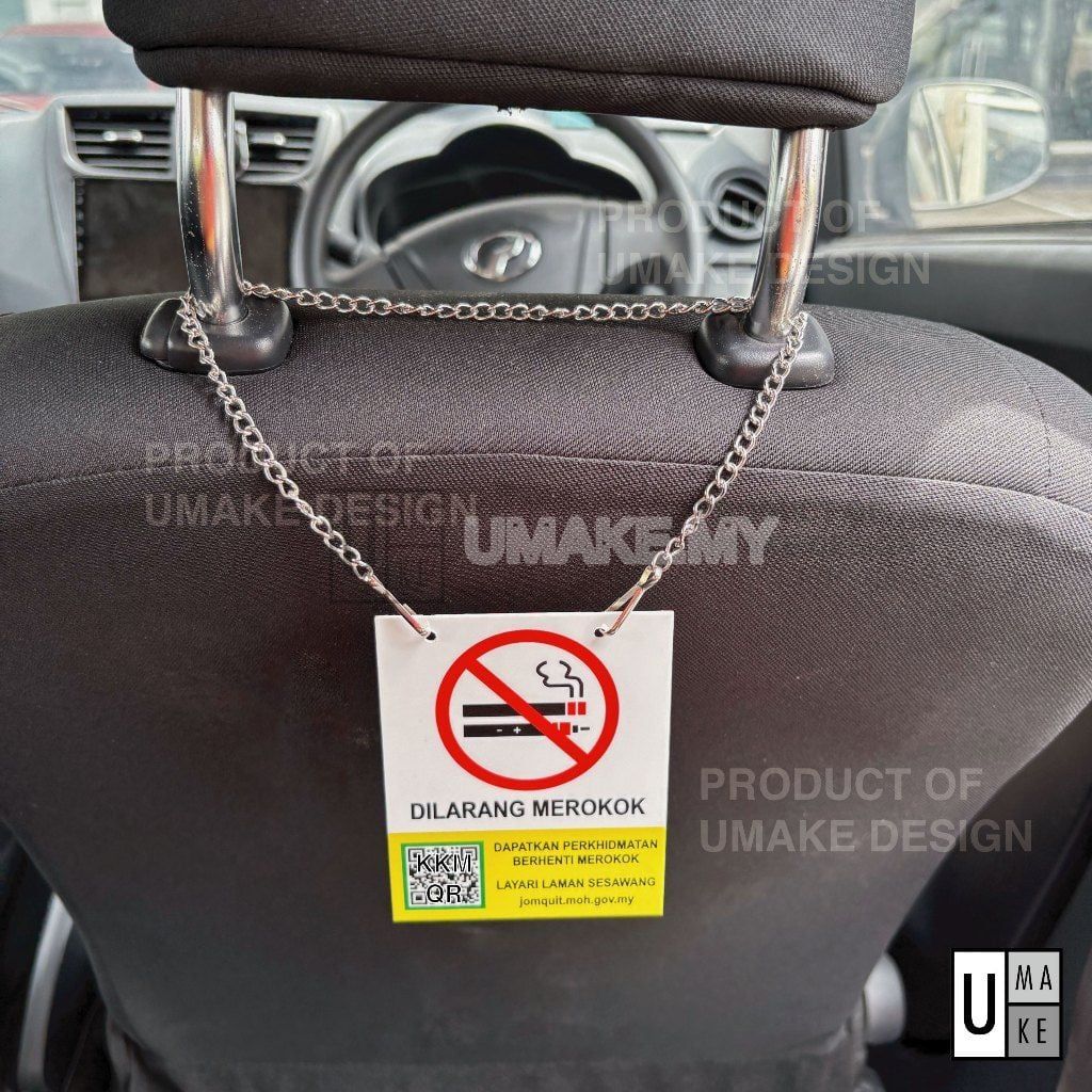 No Smoking Sign for Grab / E-Hailing Cars (KKM)