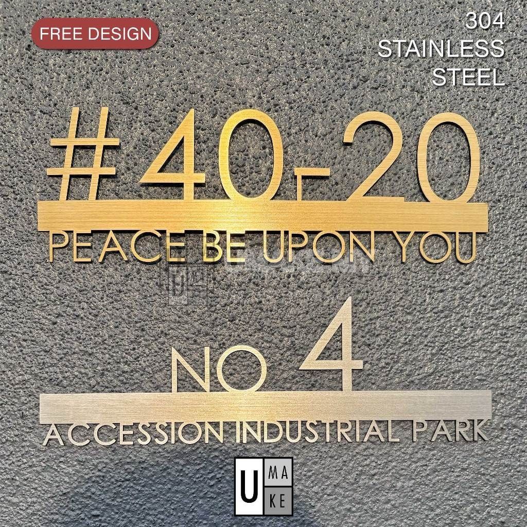 Stainless Steel 304 House Number (Custom)