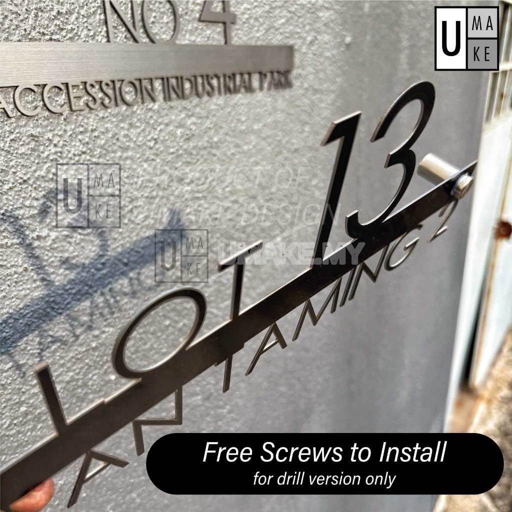 Stainless Steel 304 House Number (Custom)