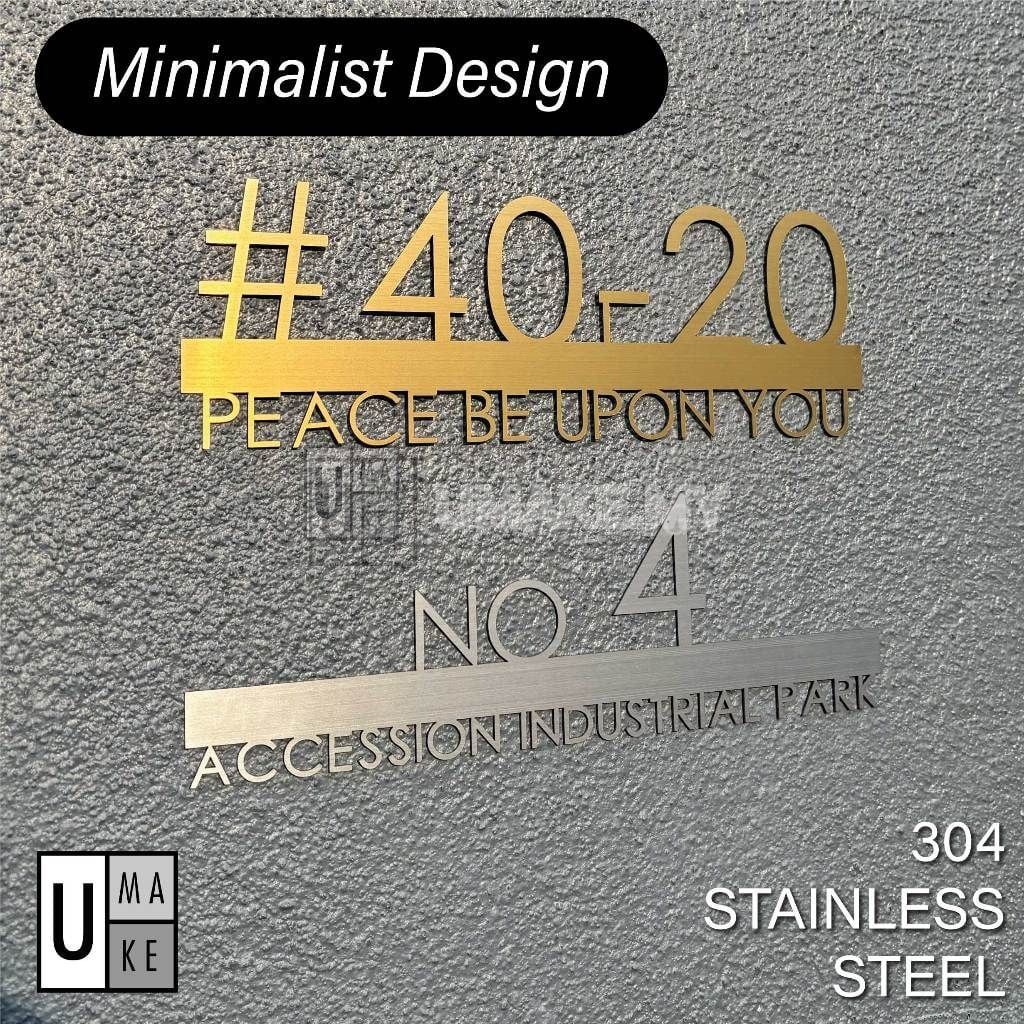 Stainless Steel 304 House Number (Custom)