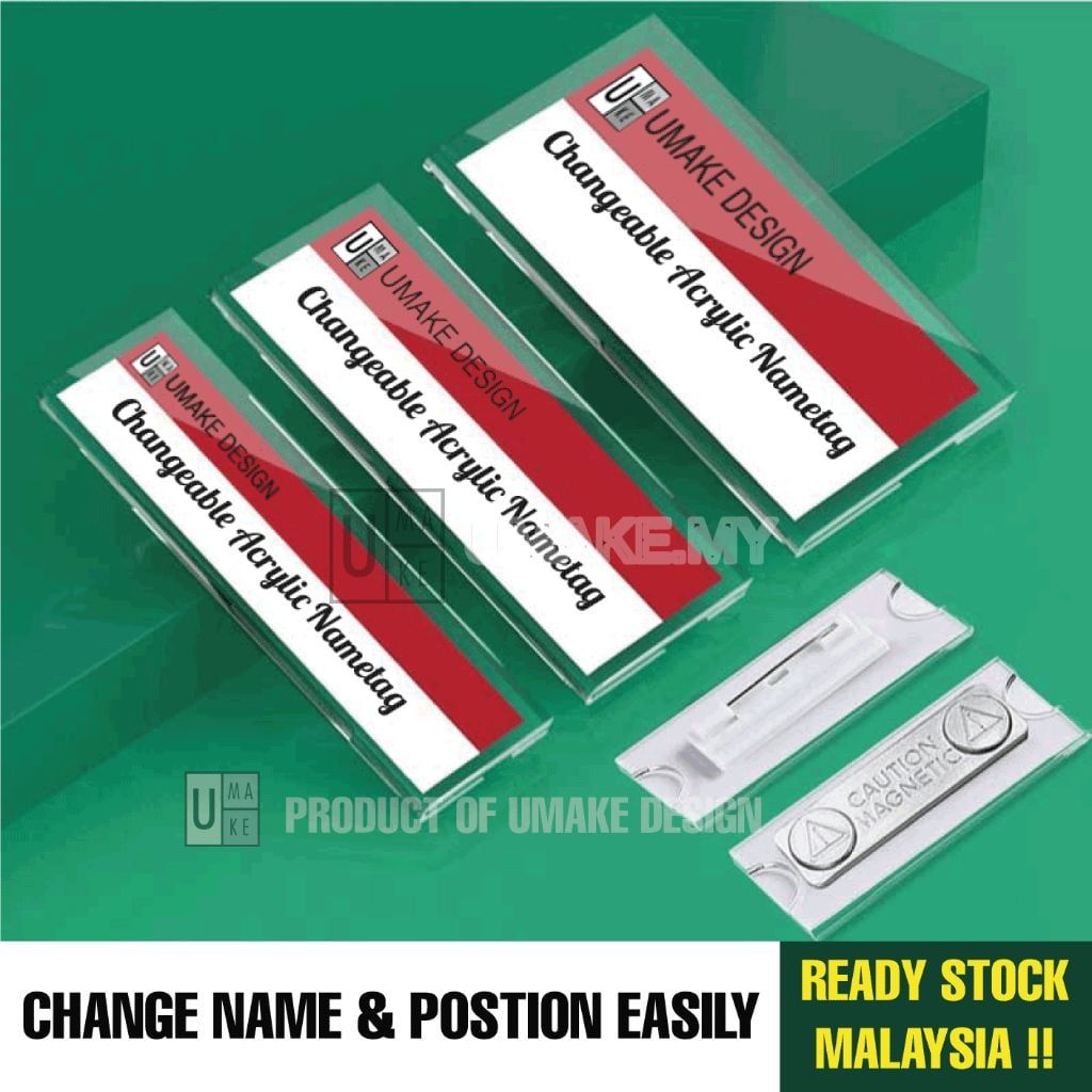 Reusable Magnetic Acrylic Name Badge