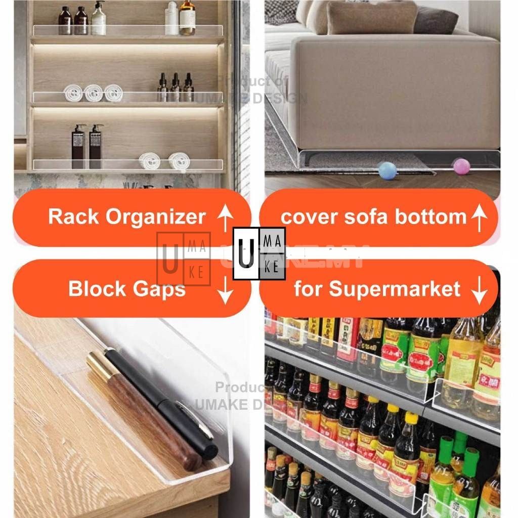 Acrylic L-Shape Shelf Divider