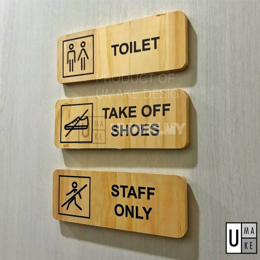 Solid Pine Wood Mini Signboard