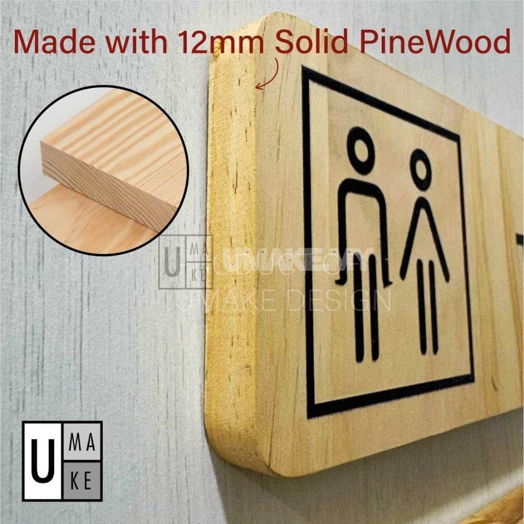 Solid Pine Wood Mini Signboard